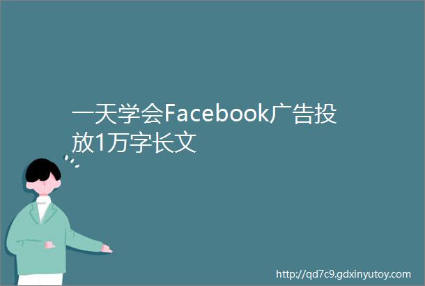 一天学会Facebook广告投放1万字长文